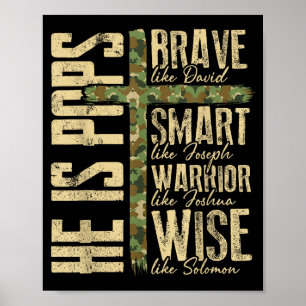 He Is Ps Camo Religious Father's Day Christian Dad Poster
