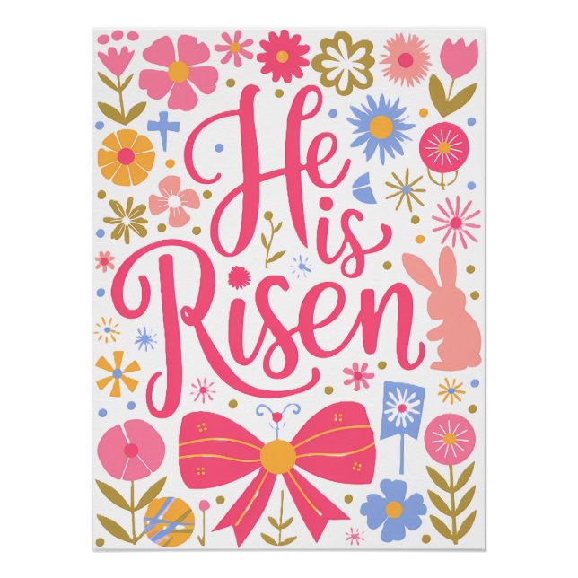 He is Raisen Easter Retro Design-61415 Poster (Front)