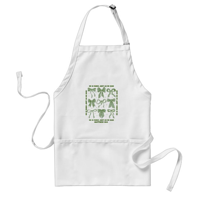 He is Rise Retro Floral Croquette Bow  Standard Apron (Front)