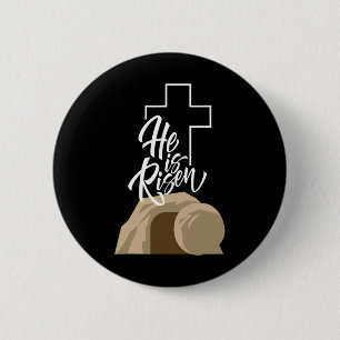 He Is Risen 3 Days Jesus Christ Happy Easter Chris 6 Cm Round Badge
