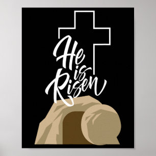He Is Risen 3 Days Jesus Christ Happy Easter Chris Poster