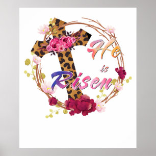 he is risen (4), retro, vintage poster