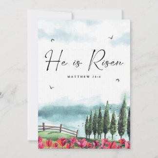 He Is Risen - A Powerful Bible Verse Holiday Card
