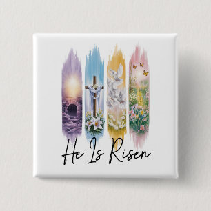 He Is Risen: An Easter Journey in Four Scenes 15 Cm Square Badge