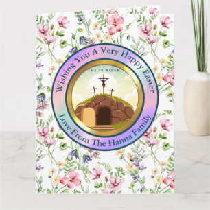 He is Risen and Celebration of Resurrection Sunday Card