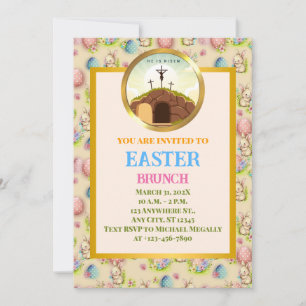 He is Risen and Celebration of Resurrection Sunday Invitation