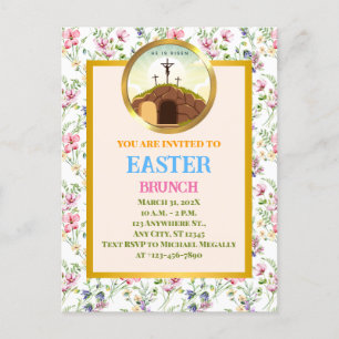 He is Risen and Celebration of Resurrection Sunday Postcard