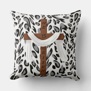 He is Risen Animal Print PIllow