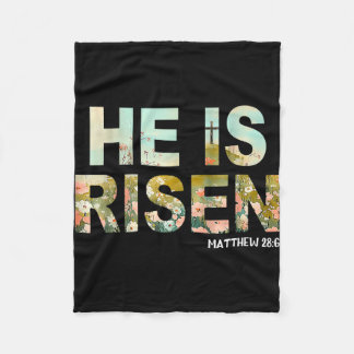 He is risen boho easter christian jesus  fleece blanket
