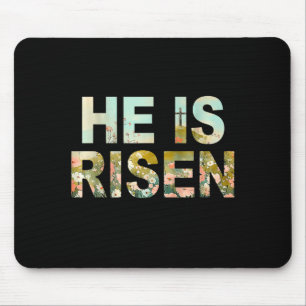 He is Risen Boho Easter Christian Jesus Mouse Pad