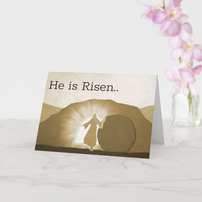 He is Risen Card (Orchid)