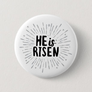 He is Risen Christ is Risen Quotes Easter Art Resu 6 Cm Round Badge