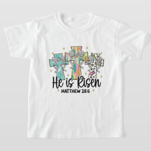 He is Risen Christian Easter Bible Verse T-Shirt