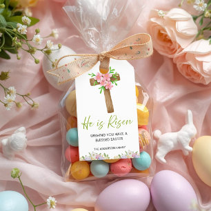 He Is Risen Christian Easter Gift Tags