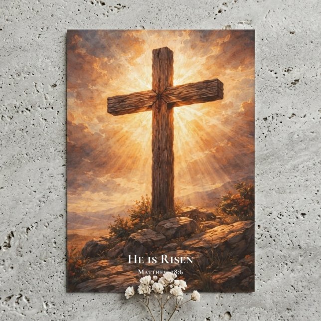  He Is Risen Christian Easter  Holiday Card (Creator Uploaded)