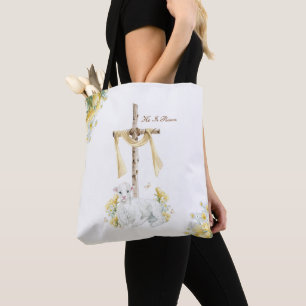 He Is Risen Christian Easter Personalised Tote Bag