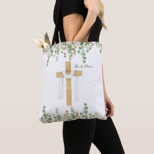 He Is Risen Christian Easter Personalised Tote Bag