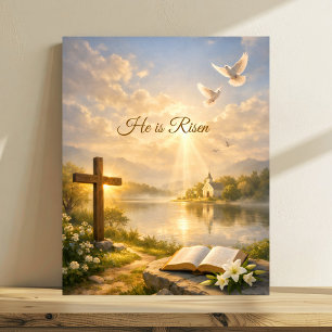 He Is Risen Christian Easter  Poster