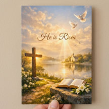 He Is Risen Christian Easter Resurrection Flat