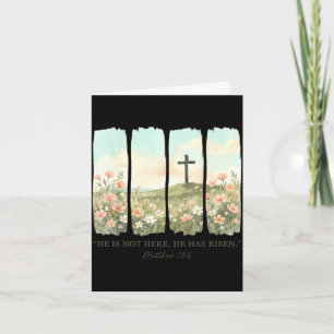 He is risen christian wildflower happy easter card