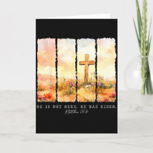 He Is Risen Christian Wildflower Happy Easter Wome Card