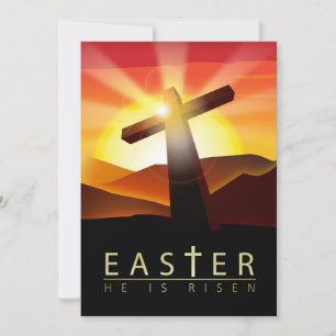 He is Risen Cross  Holiday Card