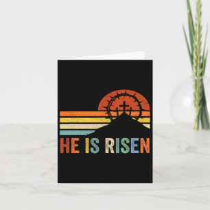 He Is Risen Cross Jesus Religious Easter Day Chris Card