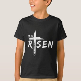 He Is Risen Cross Jesus Religious Easter Day Chris T-Shirt