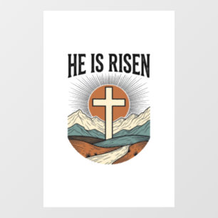 He Is Risen Cross Sunrise Christian Easter Shirt D