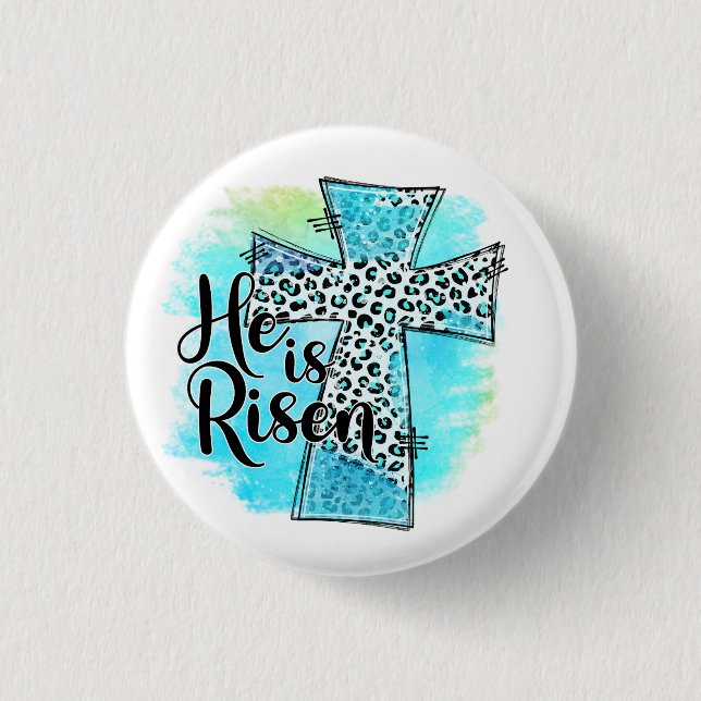 He is Risen Easter 3 Cm Round Badge (Front)