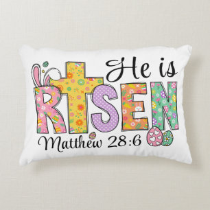 He Is Risen Easter Christian  Decorative Cushion