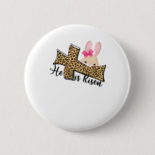 He is Risen Easter, Christian Easter For Woman 6 Cm Round Badge