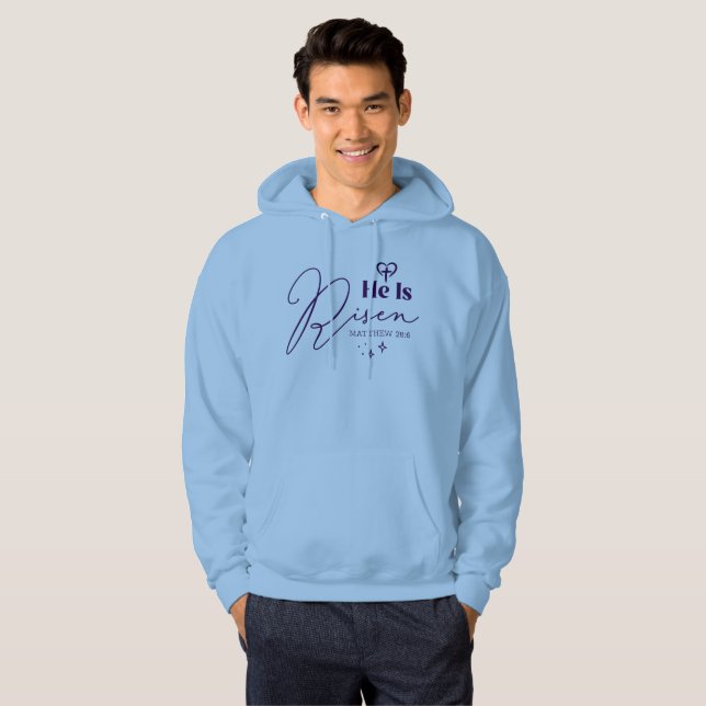 He Is Risen Easter Christian Hoodie (Front Full)