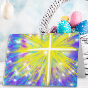 He is Risen Easter Christian Modern Art Design Holiday Card