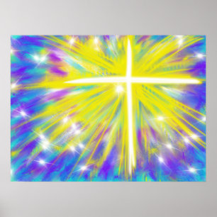 He is Risen Easter Christian Modern Art Design Poster