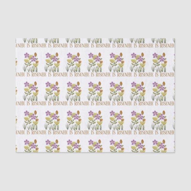 He Is Risen Easter Floral  Tissue Paper (Front)