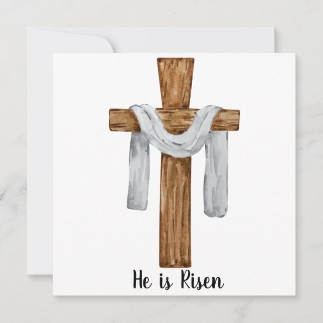 He Is Risen Easter Holiday Card (Front)