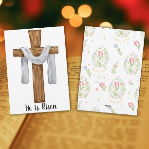 He Is Risen Easter Holiday Card