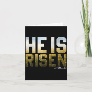 He is risen easter jesus bible verse christian card