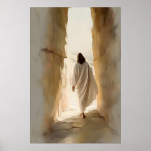 He Is Risen Easter Painting Jesus Christ Death Poster