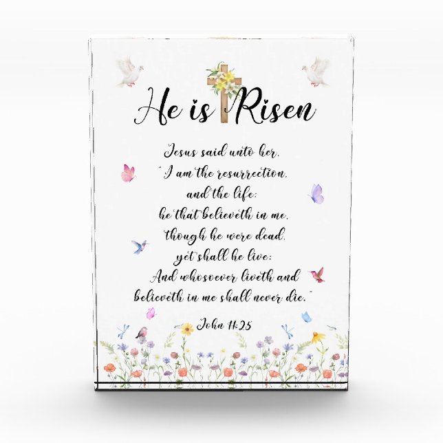 He is Risen-Easter Photo Block (Front)