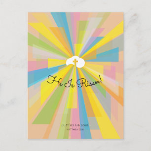 He Is Risen Easter Service Invitation Postcard