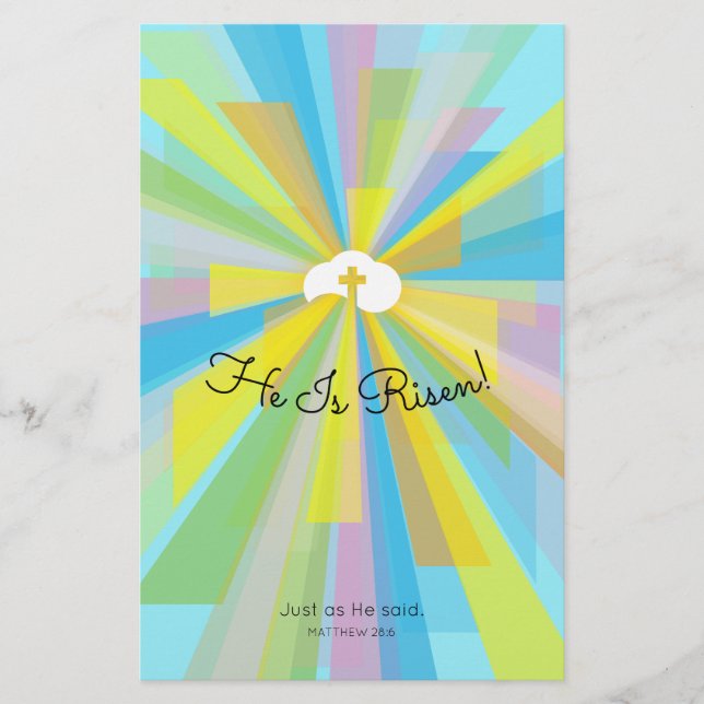 He Is Risen Easter Service Invitations Flyer (Front)