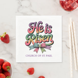 He Is Risen! Easter Sunday Napkin
