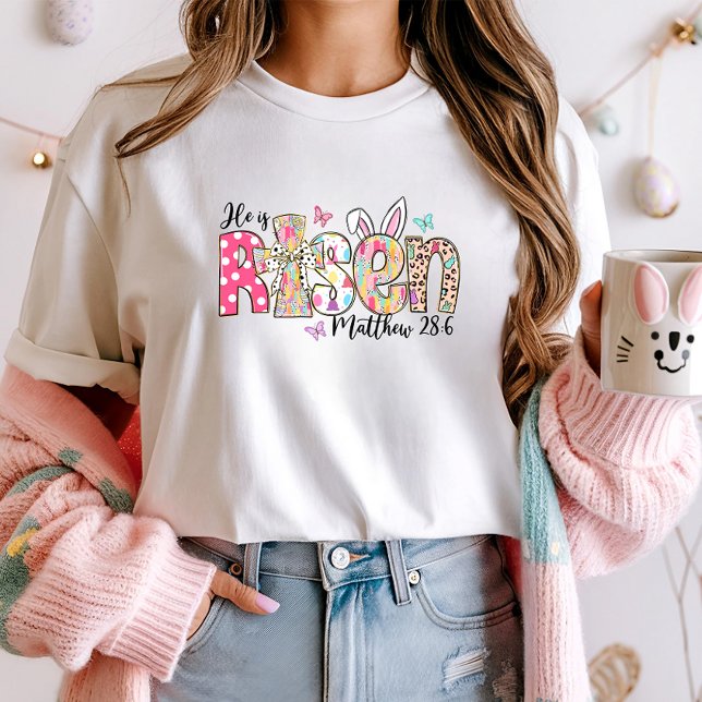 He is Risen Easter T-Shirt; Christian Faith  T-Shirt (Creator Uploaded)