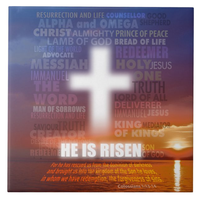 He is Risen - Easter  Tile (Front)