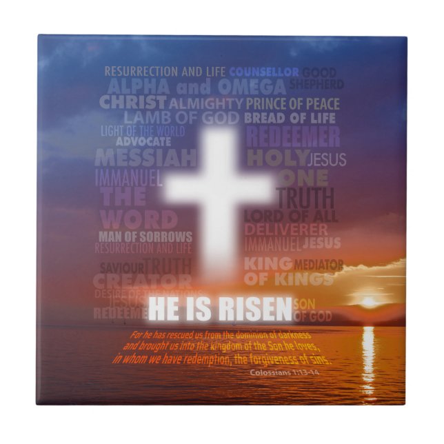 He is Risen - Easter Tile (Front)