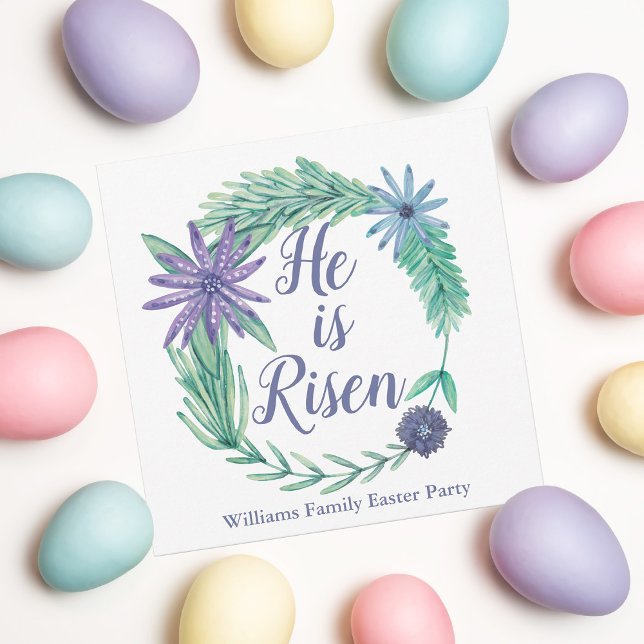 He is Risen Elegant Religious Easter Party Brunch Invitation (Creator Uploaded)