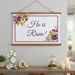 He is risen  hanging tapestry