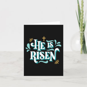 He Is Risen Happy Easter Christian Christ Jesus Bi Card